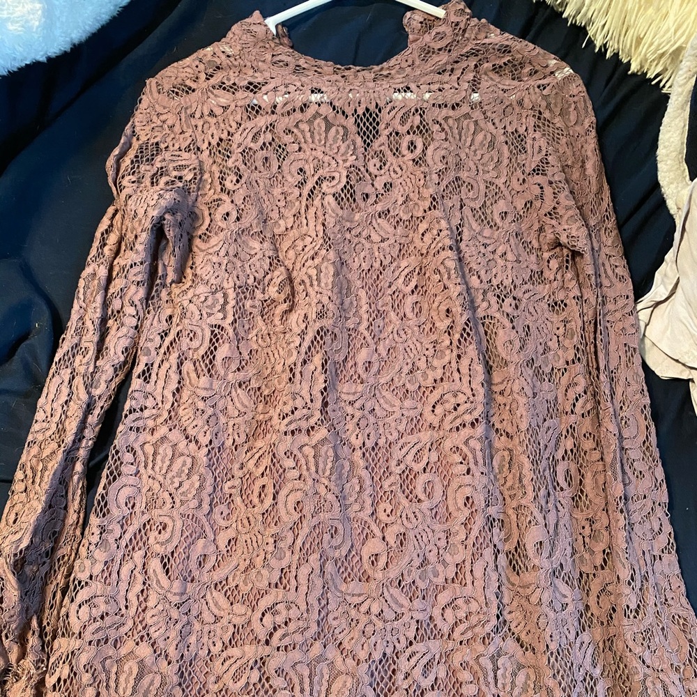 Purple lace dress